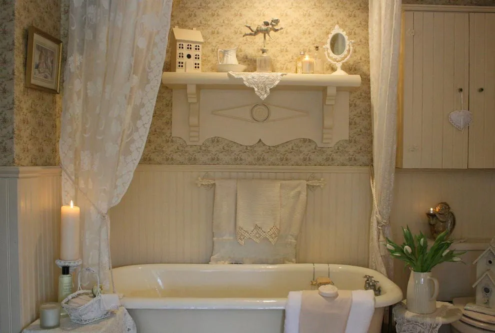маленькая ванная комната в стиле прованс