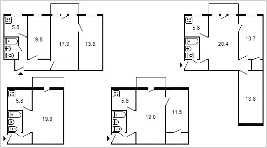 Планировки типовых квартир
